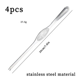 LEEQ Lobster Forks Set, Lobster Cutlery Set, Seafood Forks Picks, Crab and Lobster Picking Tools, Stainless Steel, 4-Piece