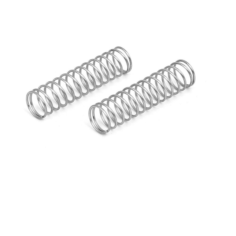sourcingmap 0.7mmx9mmx35mm 304 Stainless Steel Compression Springs Silver Tone 10pcs