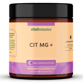 Citrato de Magnesio + Jengibre. Con 60 cápsulas de 500mg (2 Meses). VitalBotanics. Suplementos Alimenticios. Multivitaminico. Vitaminas para Mujer y Hombre. Libre de Gluten y Aditivos.