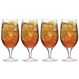 Luigi Bormioli Michelangelo Masterpiece 19.25 oz All Purpose Glasses - Sparkx Ultra-Clear Crystal Glass, Durable Titanium Reinforced Stems - Laser-Cut Rims - Dishwasher Safe (Set of 4)
