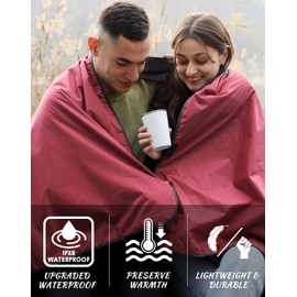DUKUSEEK Camping Blankets for Cold Weather, Waterproof Blankets for Adult, Large (79x56), Portable, Wearable, Warm for Outdoor Camping, Picnic, Stadium, Sports, Beach, Concerts, Car, Dogs, Travel…