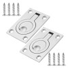 yeabwps 2 Pack Square Flush Pull Ring Handles, Recessed Boat