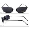Matrix Agent Smith Square Sunglasses men Ultralight Rimless, Black, Normal