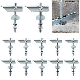 Fomiata Pack of 12 Toggle Dowels M6/M8 x 100 mm, Wall Plugs Plasterboard, Tilt Anchor for Attaching Carbon Steel, for Hanging Heavy Objects, for Mounting on Ceilings or Walls (M6/M8)