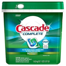 Cascade Complete Fresh Scent Dishwasher Detergent, qMcRzC Pacs, 3 Pack(90 Count)