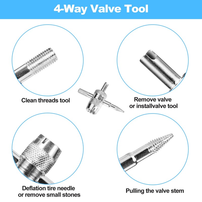 Tunejoy Tyre Valve Core Tool Set Tyre Valve Remover with
