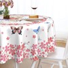 QIPNVY Floral Tablecloth Round 60 Inch Butterfly Tablecloth Spring Summer