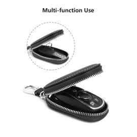 Frotox Key case, car key bag, faux leather key case, black