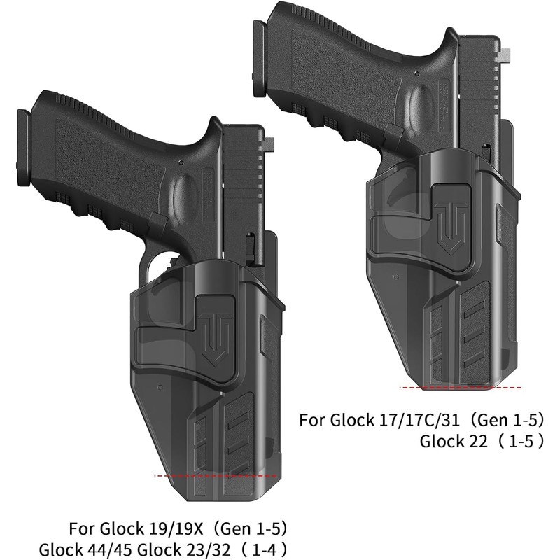 Level 2 OWB Paddle Holster, Auto Lock Quick Release Polymer