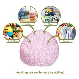 Majestic Home Goods Links Storage Bean Bag Pink