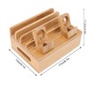 Bamboo Charging Station Multifunction 5 Ports Charging Station Rack for