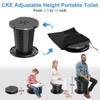 CKE Upgraded Retractable Portable Toilet for Camping with Soft PU
