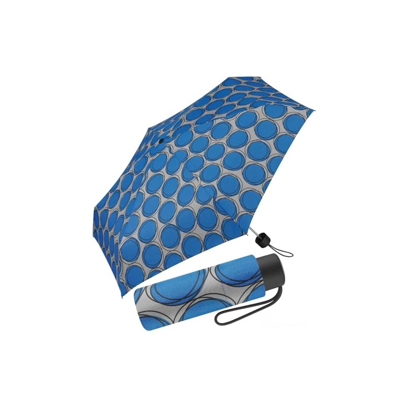 pierre cardin Petito Dots & Circles Pocket Umbrella, Stongblue