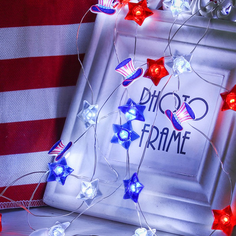 Independence Day Light String Wireless Remote Control IP44 Waterproof Timing