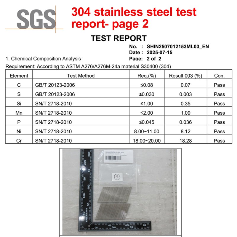 SimCos 16 Gauge Angled Finish Nails 304 Stainless Steel,(1-1/4", 1-1/2",