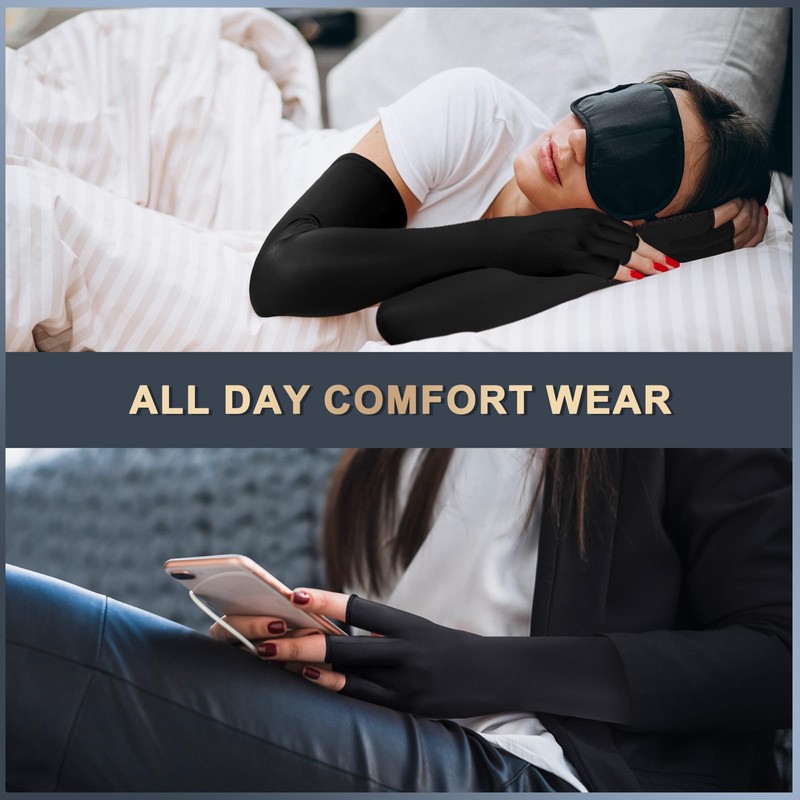 Zuscot Long Copper Compression Arthritis Gloves for Women & Men,