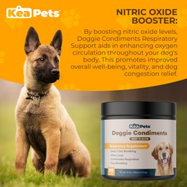 Kea Pets Doggie Condiments Pet Respiratory Support A Natural Dog Supplement for Optimal Dog Breathing, Clear Sinuses, Coughing, Sneezing and Congestion Relief for Dogs