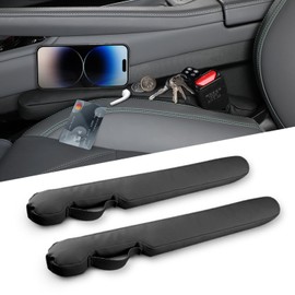 Homaupt Homaupt Leather Car Seat Gap Filler Universal for Car Truck SUV to Block The Gap Between Seat and Console Stop Things from Dropping 2 Sets Black