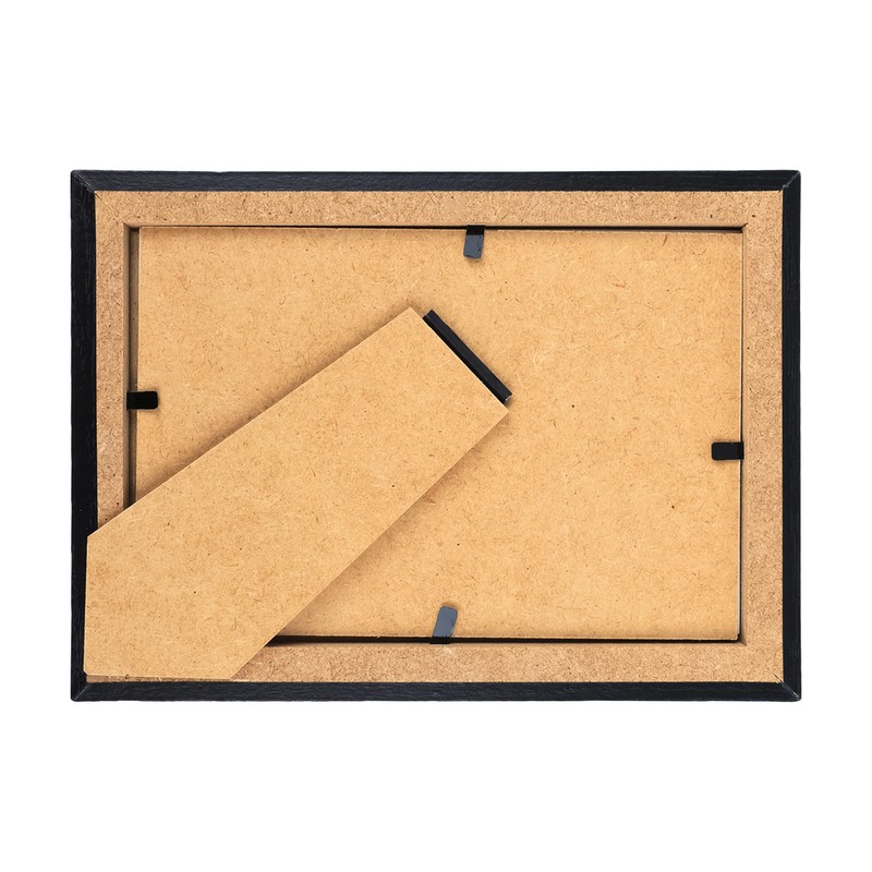 Picture Frame 20 x 25 cm Black Wood with Stand