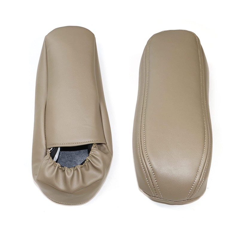 Priprilod 2pcs Leather Tan Seat Armrest Replacement Cover Compatible with