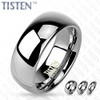 Tapsi´s Coolbodyart Tisten Titanium Tungsten Silver Ring 8mm Wide High