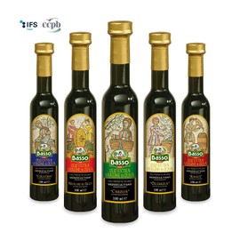 Taste of Italy, Extra Virgin Olive Oil Gift Set, Experience 5 Different Regions from Italy, 5 Olive Oil Varieties , First Cold Pressed , Tasting and Dipping Olive Oil Gift Set (Gift Box Included), (5 pack x 8.5 fl.oz (250ml) by BASSO 1904