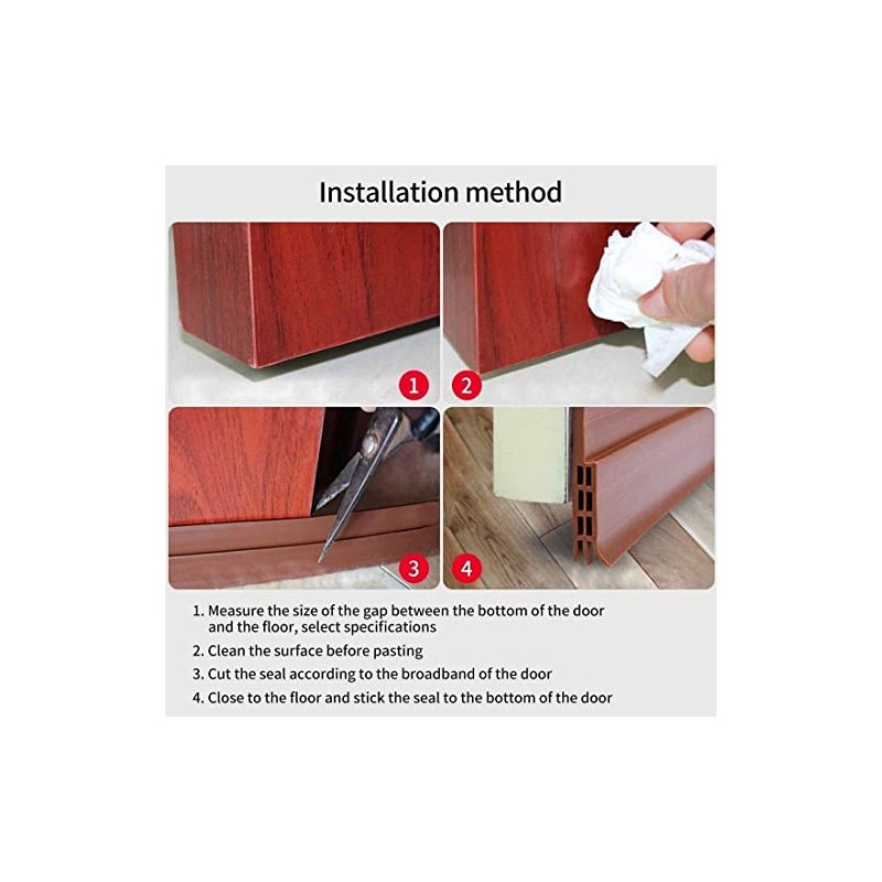 Guardapolvo y Protector para Puerta de 3 Capas 3M,BONACHAN Burlete