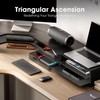 Fenge Dual Monitor Stand, 2-Tier Corner Monitor Riser with Drawer