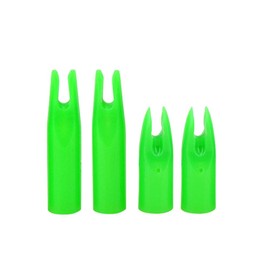 ZSHJGJR 50pcs Archery Plastic Arrow Nocks ID 6/7mm Plasticnock Replacement Arrow Tails for OD 6/7mm Arrows Shaft Outwear Archery Arrow Shaft End Accessories for Hunting Shooting (Green, ID: 6mm)