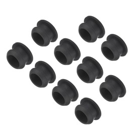 MECCANIXITY Silicone Snap in Locking Hole Plugs,Rubber Panel Seal Cover Flush Type Panel Round for Kitchen Rubber Bulkheads Waterproof Sealing Plugs 12.5mm/0.5 Inch Diameter Black,Pack of 10
