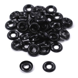 HolsterSmith Finishing Washers - #8 - (0.530 Dia.) - Metal - Countersunk - Round Top - for Holster Making, Home Improvement, Hobby - USA Design - (Black) - (50 Pack)