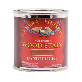 General Finishes Oil Based Penetrating Wood Stain, 1/2 Pint, Candlelight