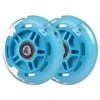 WHEELGOO 2-Pack Rear 80mm Scooter Replacement Wheels Colorful Flashing Wheels