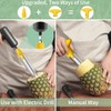Newness Pineapple Corer with Knife, [Upgraded, Electric & Manual] Stainless
