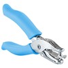 Single Hole Punch Metal Blue, 1/4” Hole Puncher with Soft