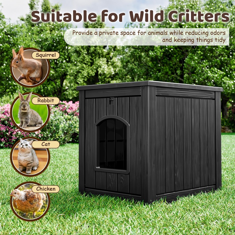 Cat Litter Box Enclosure, Resin Hidden Litter Box Furniture Side