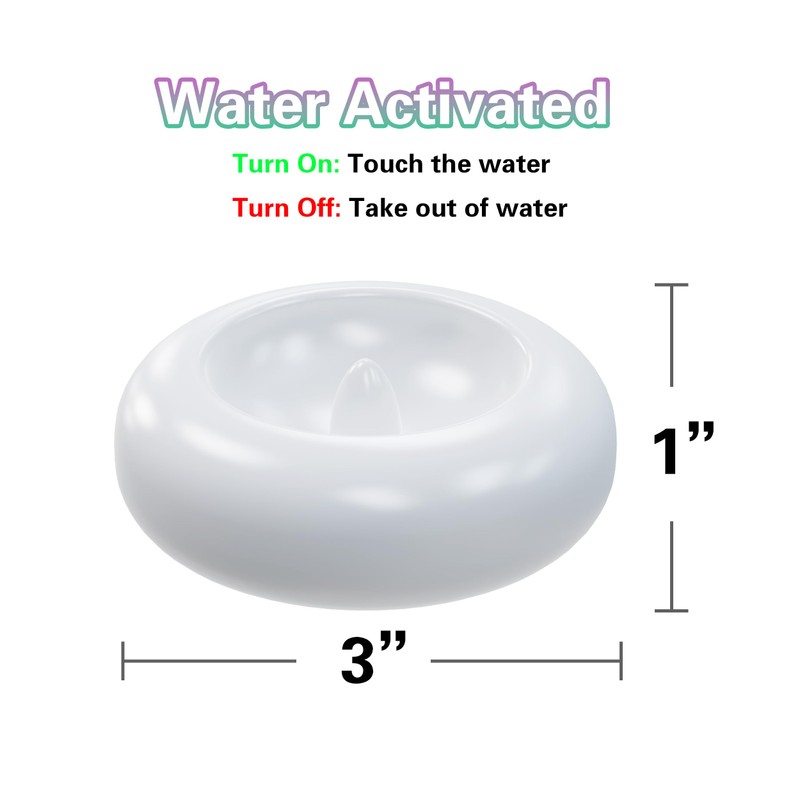 Aignis 24pcs Flameless LED Floating Candles, 120+ Hours Glow Time,