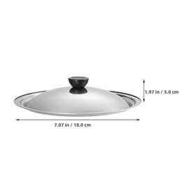 Zerodeko Cover for Cookware Stainless Steel Pot Lid Replacement Universal Fit 18cm Easy to Clean Sturdy