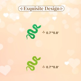 120pcs Snake Confetti, Reptile Animal Table Confetti, Green Glitter Reptile Pet Birthday Party Table Scatter, Safari Animal Baby Shower Party Decoration