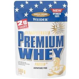 Weider Premium Whey Protein Powder, Vanilla Caramel,, 33g of Protein Per Serving, Low Carb, Whey Protein Isolate, Rich in BCAA's, 500g