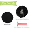 UFURMATE Door Handle Covers, 2Pcs Black Decorative Round Door Knob