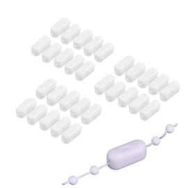 JZK 30 x Roller blind chain connector clip white plastic ball chain connectors, blinds cord connector clips