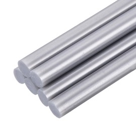 uxcell 6pcs Mini Hot Glue Sticks for Glue Gun 0.43 x 4 inch Large Glue Sticks, 11 x 100mm Metallic Silver