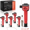 A-Premium Red Set of 12 Ignition Coil Pack and Iridium