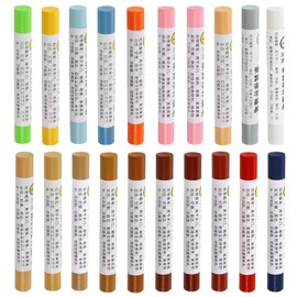 uxcell Furniture Repair Wax Crayons Kit, 20Pcs - Wood Filler Stick, Touch Up Furniture Markers - for Scratches Holes Tables Desks Wooden Floor Laminate Covers, Color Series