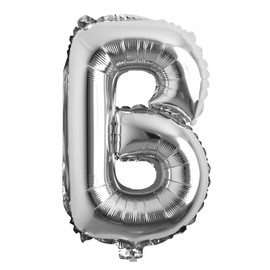 32 inch Letter Balloons Silver Alphabet Number Balloons Foil Mylar Party Wedding Bachelorette Birthday Bridal Shower Graduation Anniversary Celebration Decoration (32 inch B Silver)
