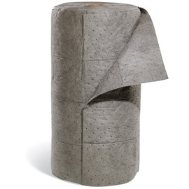 SpillTech GR-H Polypropylene Universal Bonded Mat Roll with HighLoft Technology, 150' Length x 30" Width, Gray