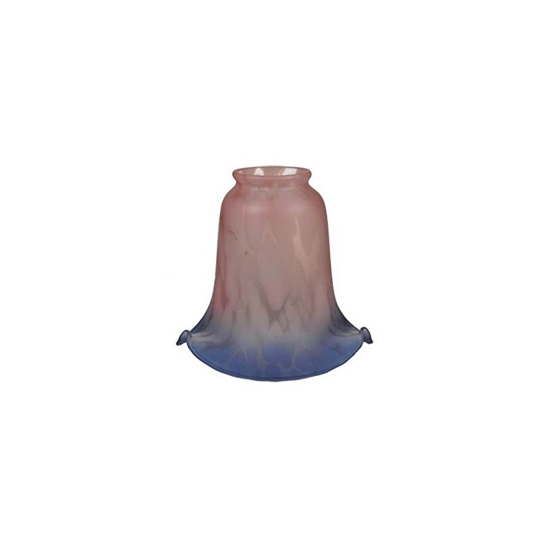 Meyda Tiffany Fluted Shade in Pink and Blue Finish