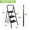 3 Step Ladder, SPIEEK Folding Step Stool with Wide Anti-Slip