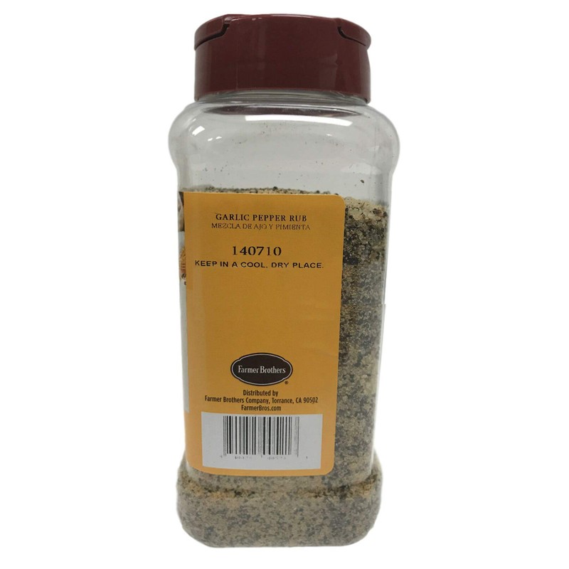 Garlic Pepper Rub Seasoning by Farmer Brothers (1 bottle/1.5 lb)